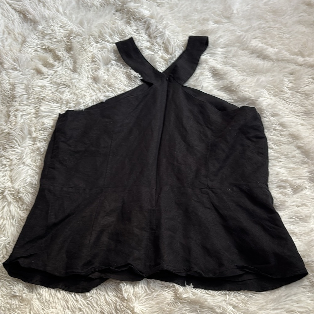 Ann Taylor Factory Cross Front Linen Top - Picture 2 of 8